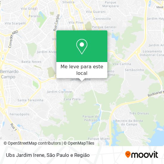 Ubs Jardim Irene mapa