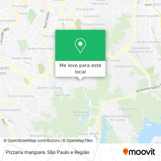 Pizzaria mangiare mapa