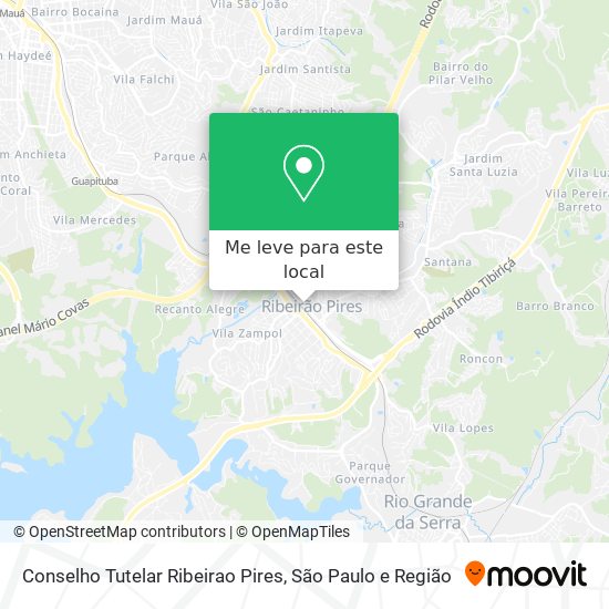 Conselho Tutelar Ribeirao Pires mapa