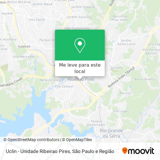 Uclin - Unidade Ribeirao Pires mapa