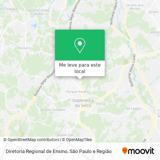 Diretoria Regional de Ensino mapa