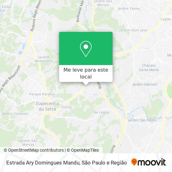 Estrada Ary Domingues Mandu mapa