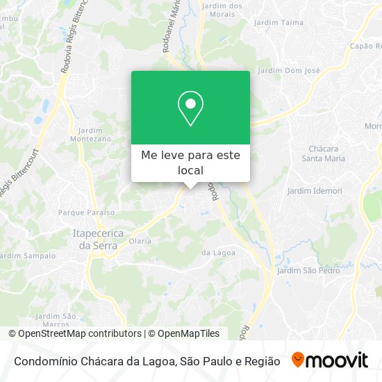 Condomínio Chácara da Lagoa mapa