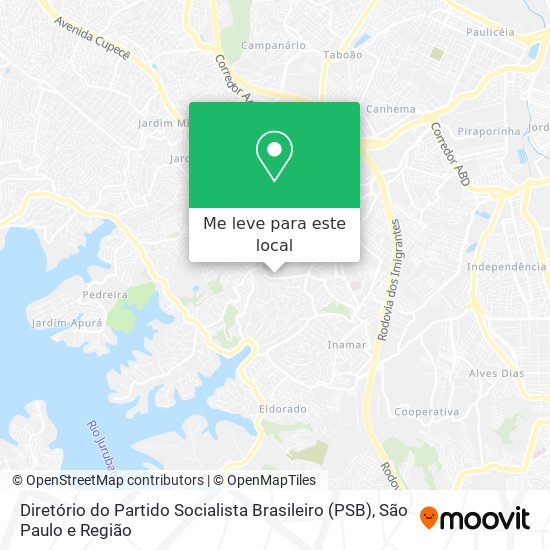 Diretório do Partido Socialista Brasileiro (PSB) mapa
