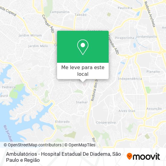 Ambulatórios - Hospital Estadual De Diadema mapa