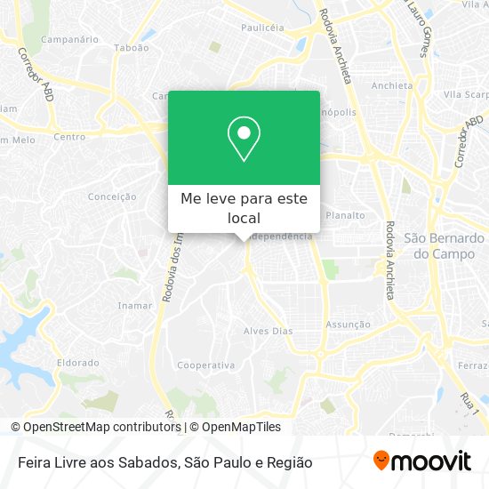 Feira Livre aos Sabados mapa