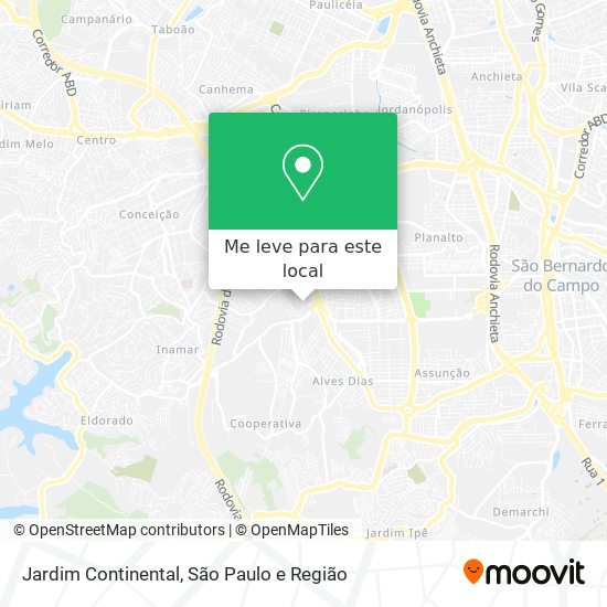 Jardim Continental mapa