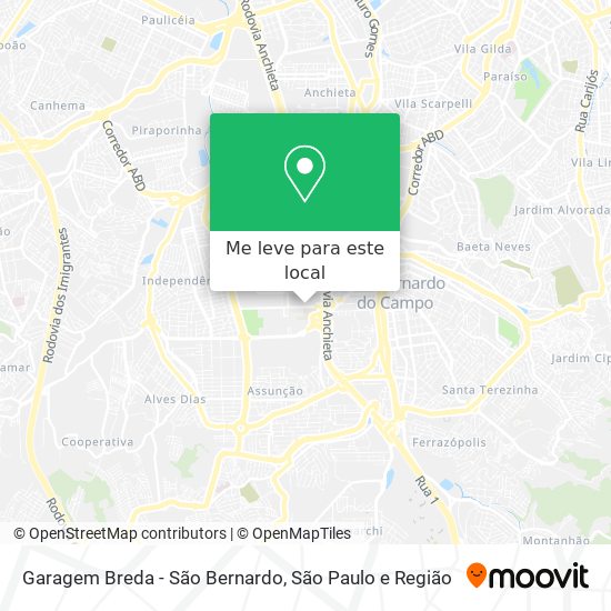 Garagem Breda - São Bernardo mapa