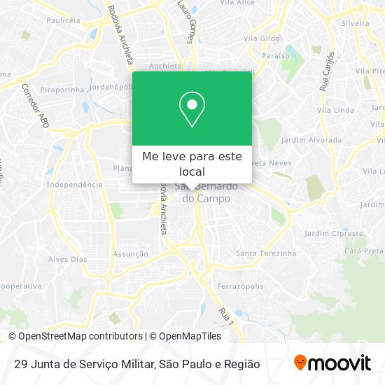 29 Junta de Serviço Militar mapa