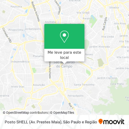 Posto SHELL (Av. Prestes Maia) mapa