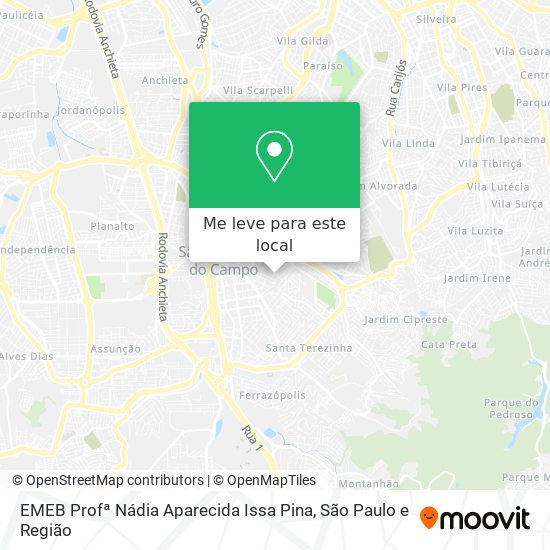 EMEB Profª Nádia Aparecida Issa Pina mapa