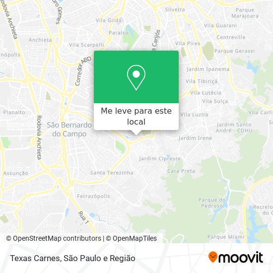 Texas Carnes mapa