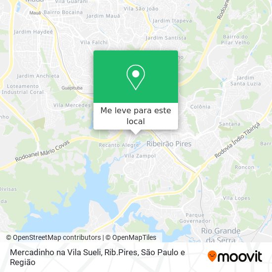 Mercadinho na Vila Sueli, Rib.Pires mapa