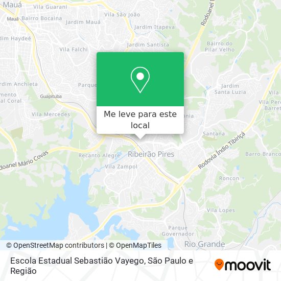 Escola Estadual Sebastião Vayego mapa