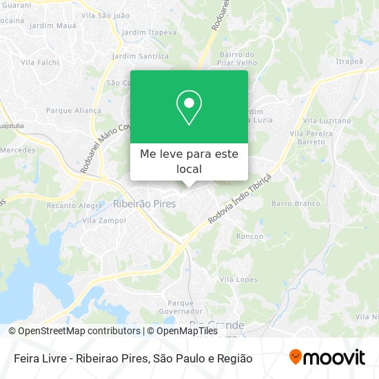 Feira Livre - Ribeirao Pires mapa
