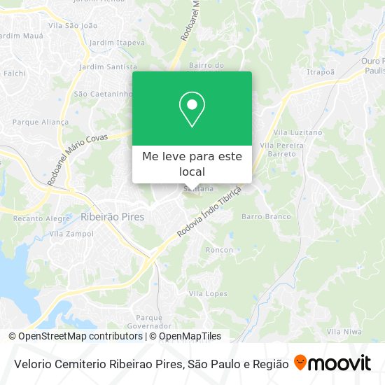 Velorio Cemiterio Ribeirao Pires mapa