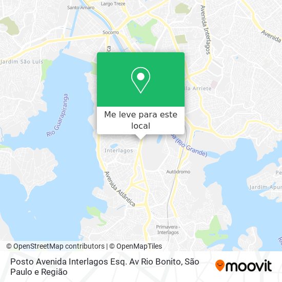 Posto Avenida Interlagos Esq. Av Rio Bonito mapa