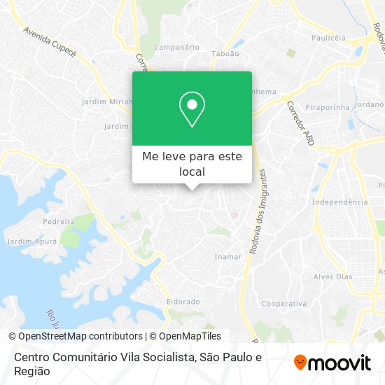 Centro Comunitário Vila Socialista mapa
