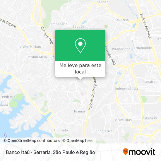 Banco Itaú - Serraria mapa