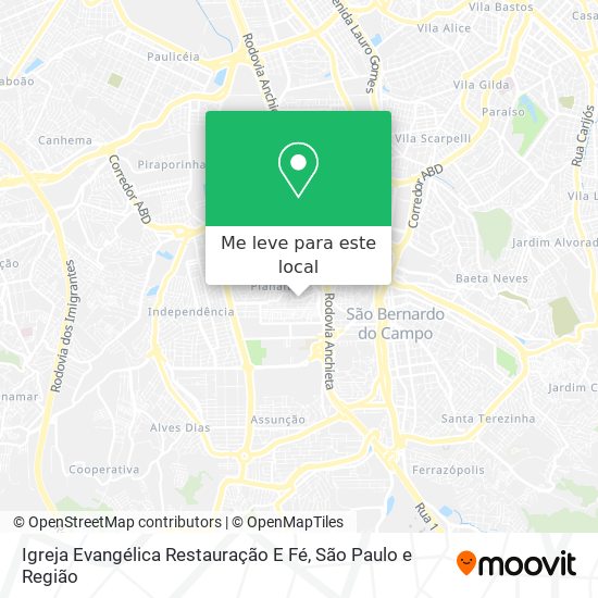 Igreja Evangélica Restauração E Fé mapa