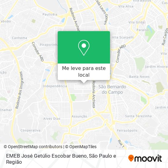 EMEB José Getúlio Escobar Bueno mapa