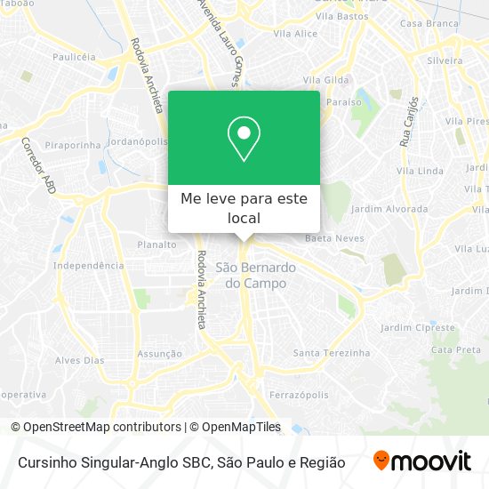 Cursinho Singular-Anglo SBC mapa