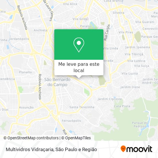 Multividros Vidraçaria mapa