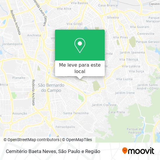 Cemitério Baeta Neves mapa