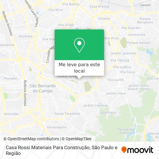 Casa Rossi Materiais Para Construção mapa