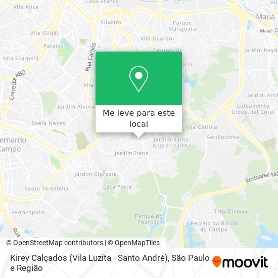 Kirey Calçados (Vila Luzita - Santo André) mapa