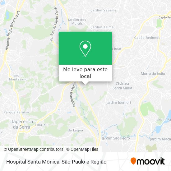 Hospital Santa Mônica mapa