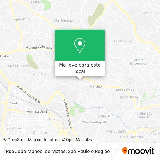 Rua João Manoel de Matos mapa