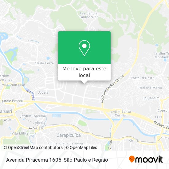 Avenida Piracema 1605 mapa
