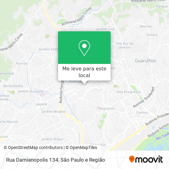 Rua Damianopolis 134 mapa