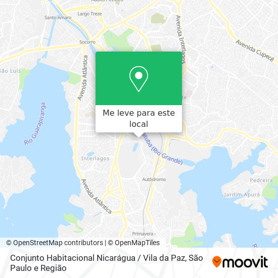 Conjunto Habitacional Nicarágua / Vila da Paz mapa