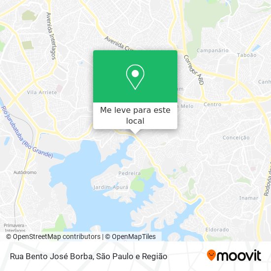 Rua Bento José Borba mapa