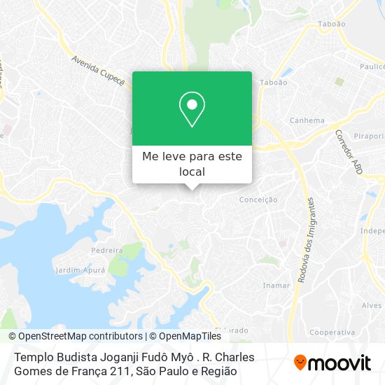Templo Budista Joganji Fudô Myô . R. Charles Gomes de França 211 mapa