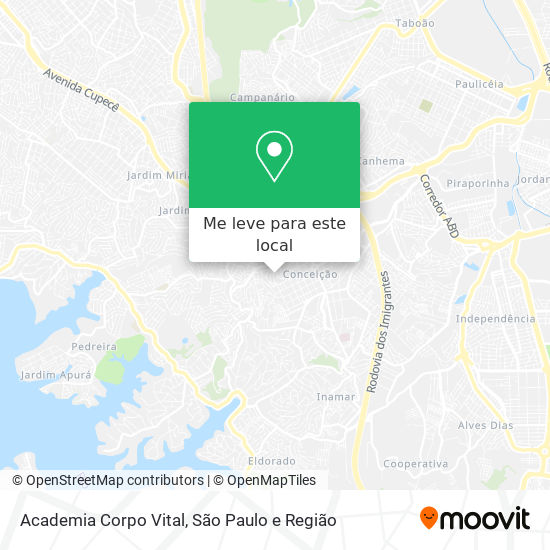 Academia Corpo Vital mapa