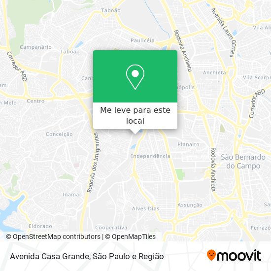 Avenida Casa Grande mapa
