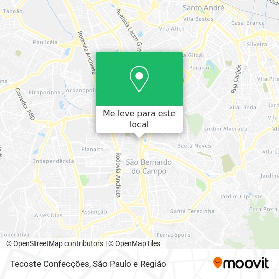 Tecoste Confecções mapa