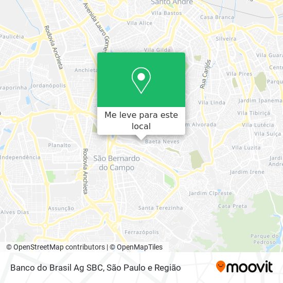 Banco do Brasil Ag SBC mapa