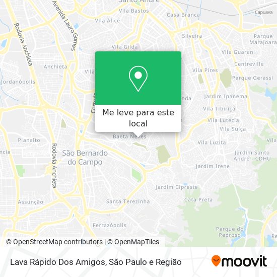 Lava Rápido Dos Amigos mapa