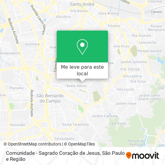 Comunidade - Sagrado Coração de Jesus mapa