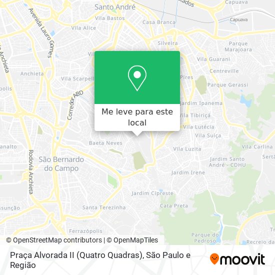 Praça Alvorada II (Quatro Quadras) mapa