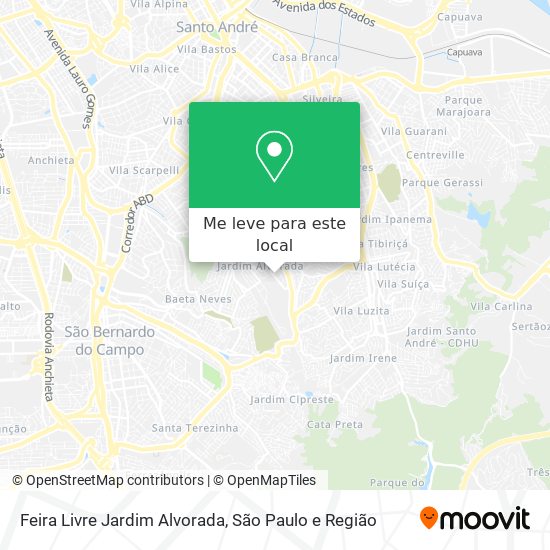 Feira Livre Jardim Alvorada mapa