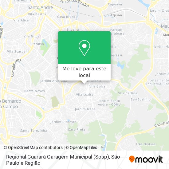 Regional Guarará Garagem Municipal (Sosp) mapa