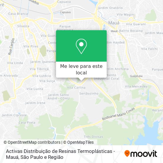 Activas Distribuição de Resinas Termoplásticas - Mauá mapa