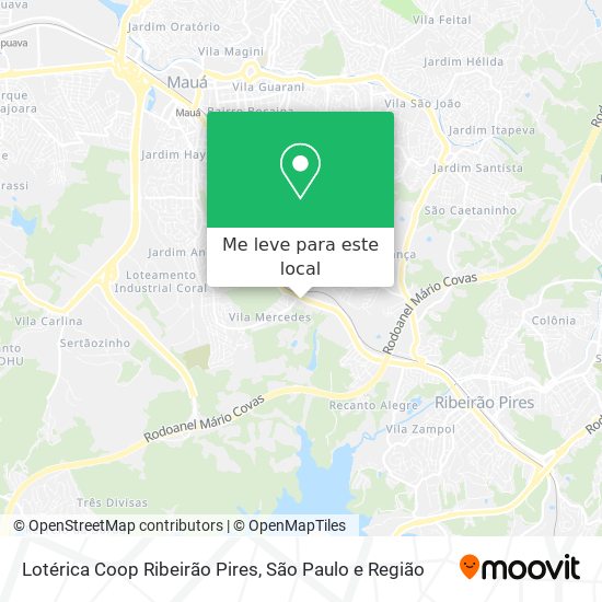 Lotérica Coop Ribeirão Pires mapa