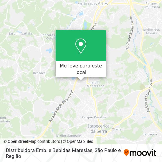 Distribuidora Emb. e Bebidas Maresias mapa