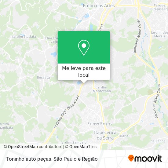 Toninho auto peças mapa